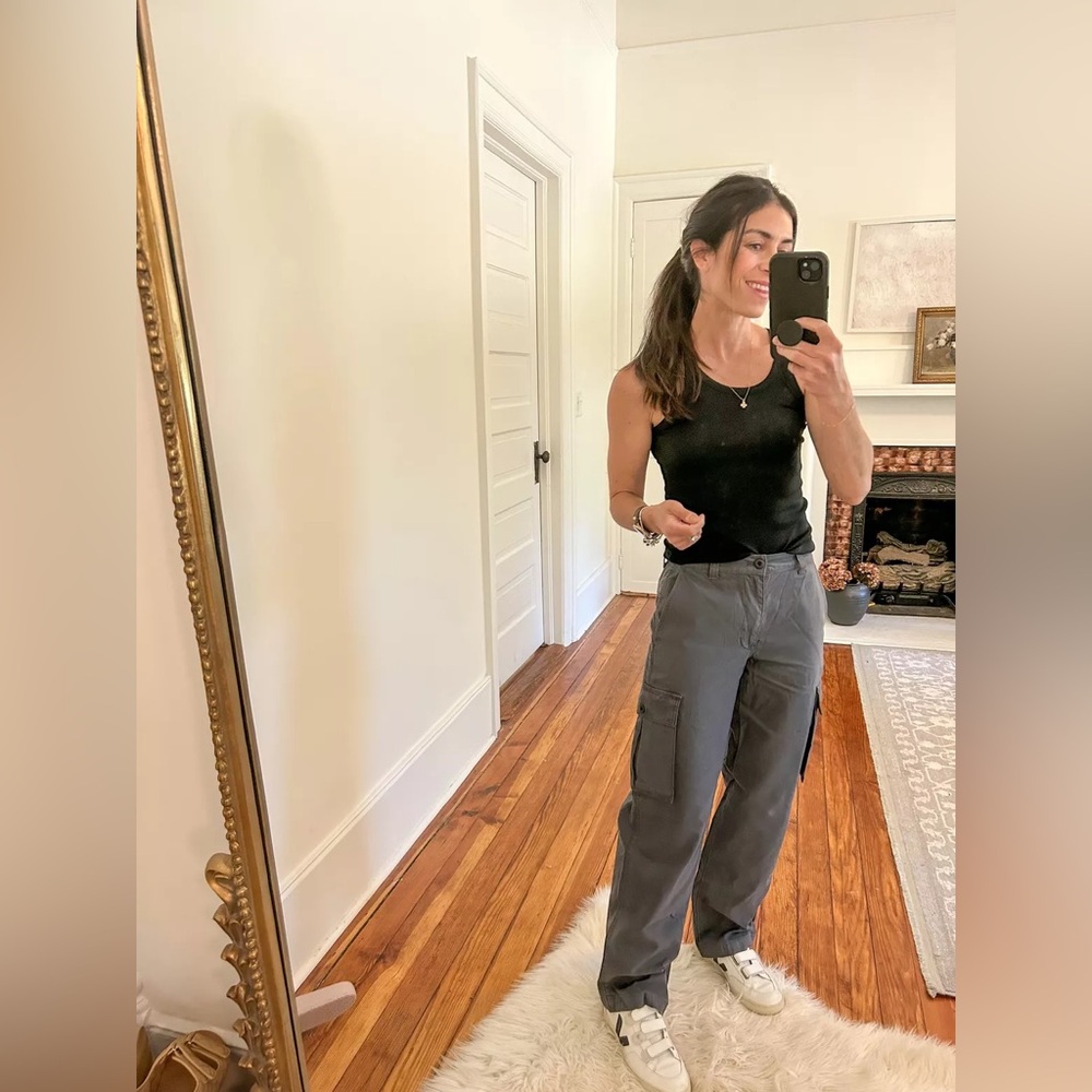 NWT Madewell Garment-Dyed Low-Slung Straight Cargo Pants in Classic Olive - Picture 13 of 14